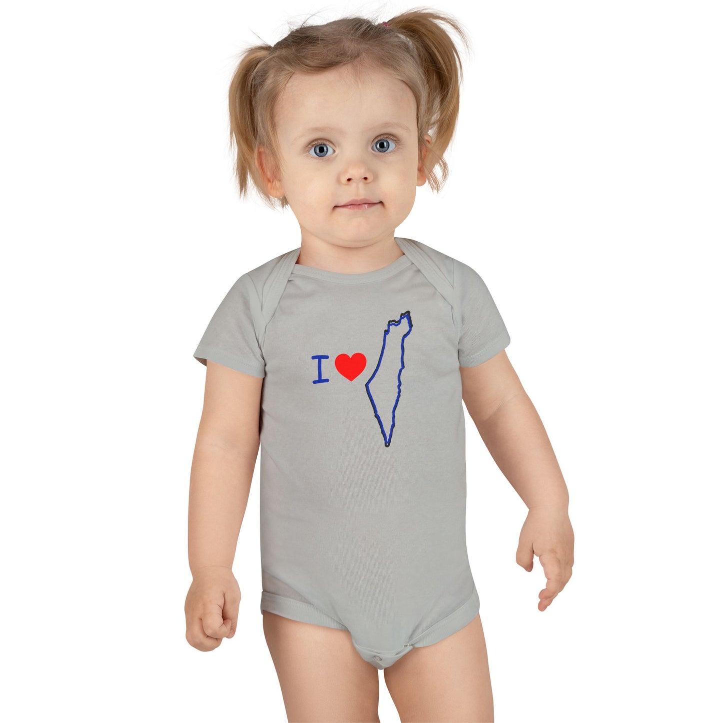 KIDS/INFANT "I Love Israel "Short Sleeve Onesie