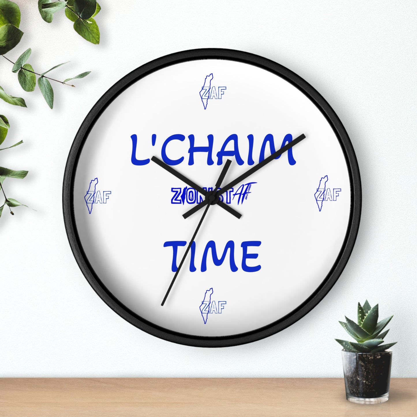 HOME DECOR Wall Clock ZAF L'Chaim Time