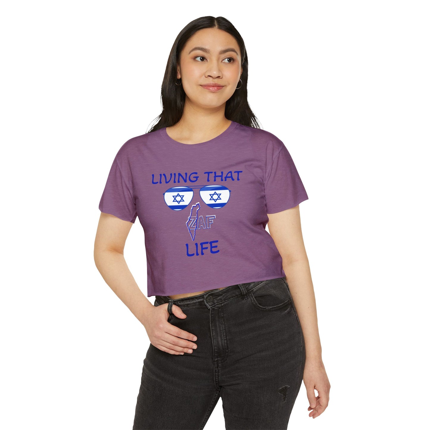 Women's Zionist AF "Living That ZAF Life" Crop Top