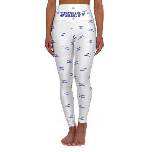 Zionist AF flag High Waisted Yoga Leggings