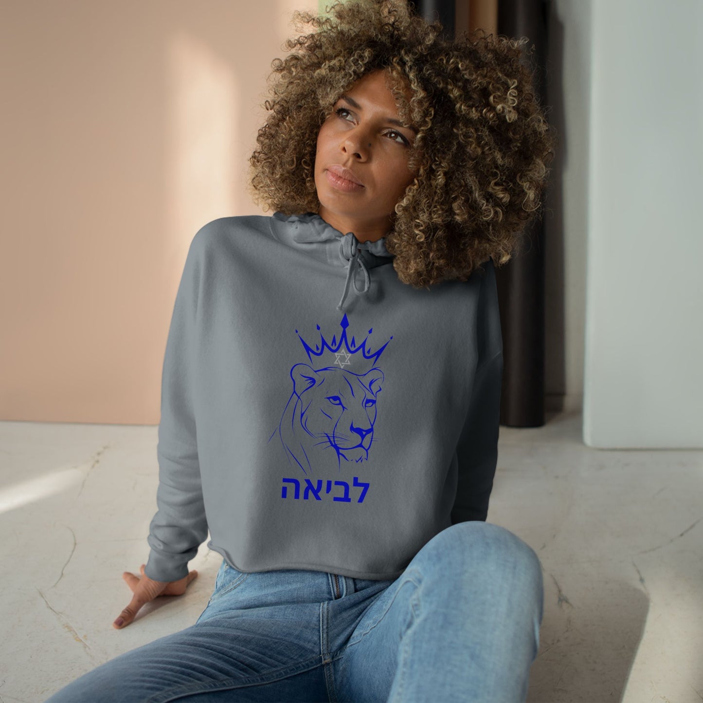 Zionist AF Lioness Crop Hoodie