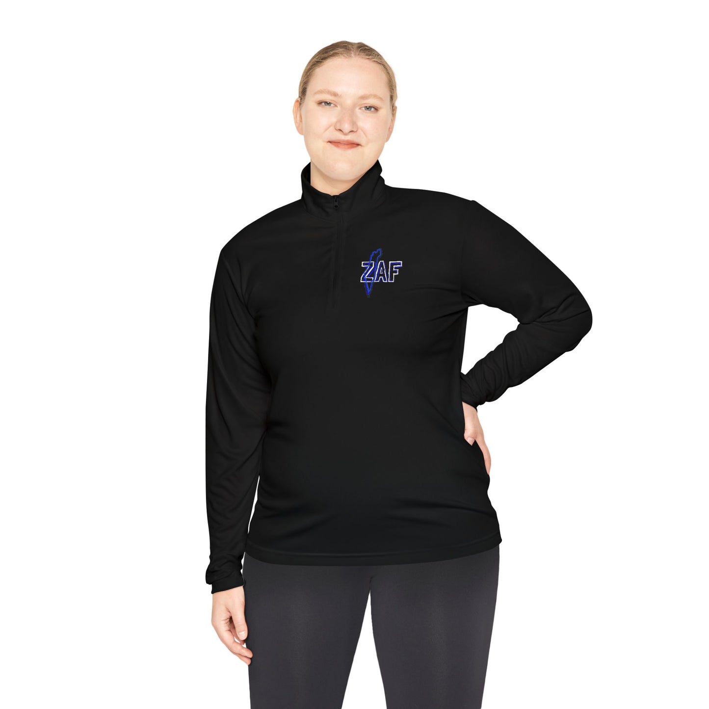 Zionist AF "From The River...Zionist AF ...ONLY way To Be" Quarter-Zip Pullover