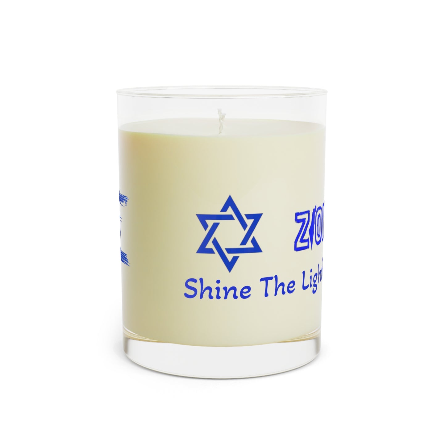 HOME DECOR CANDLES Zionist AF "shine the light" Scented Candle - Full Glass, 11oz