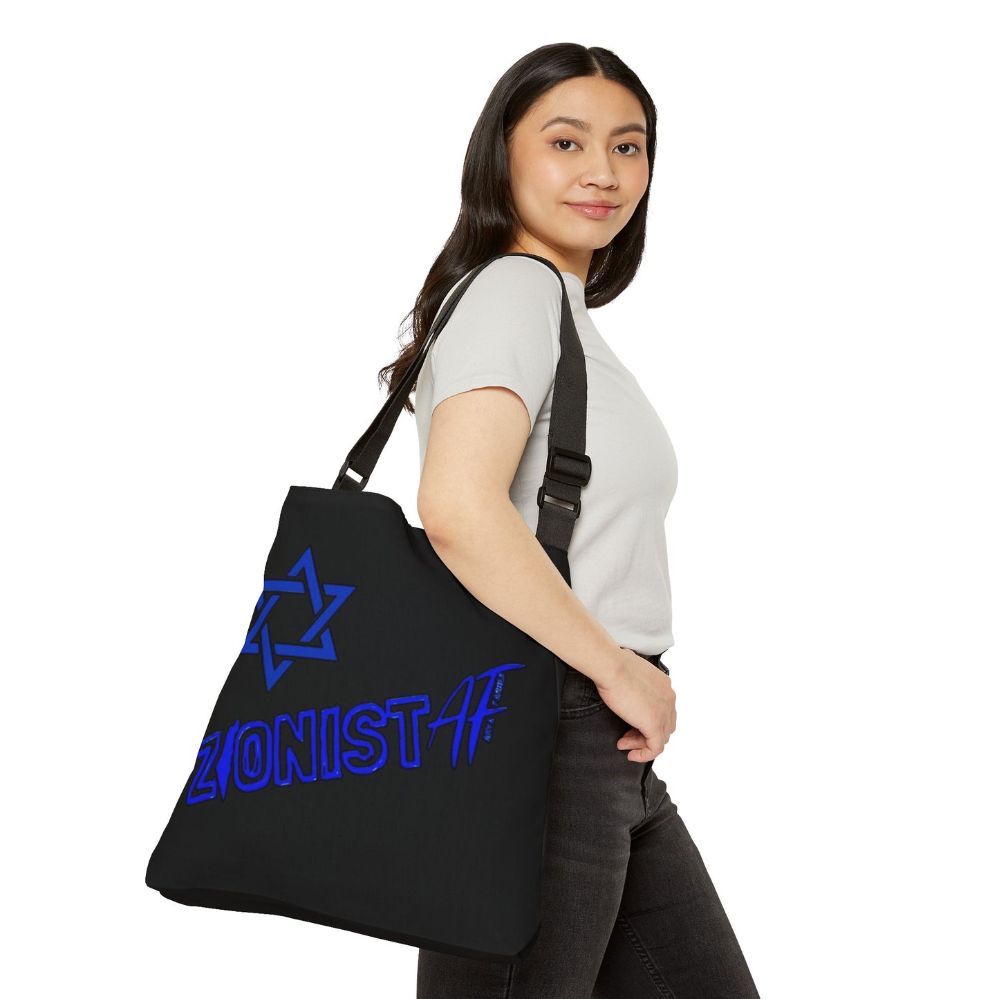 Zionist AF "Map and Star "Adjustable Tote Bag