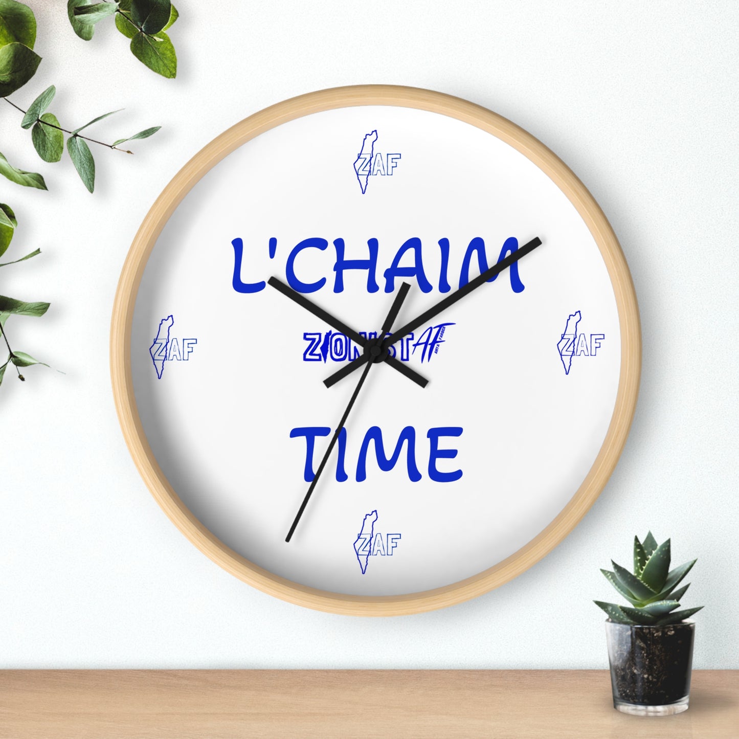 HOME DECOR Wall Clock ZAF L'Chaim Time