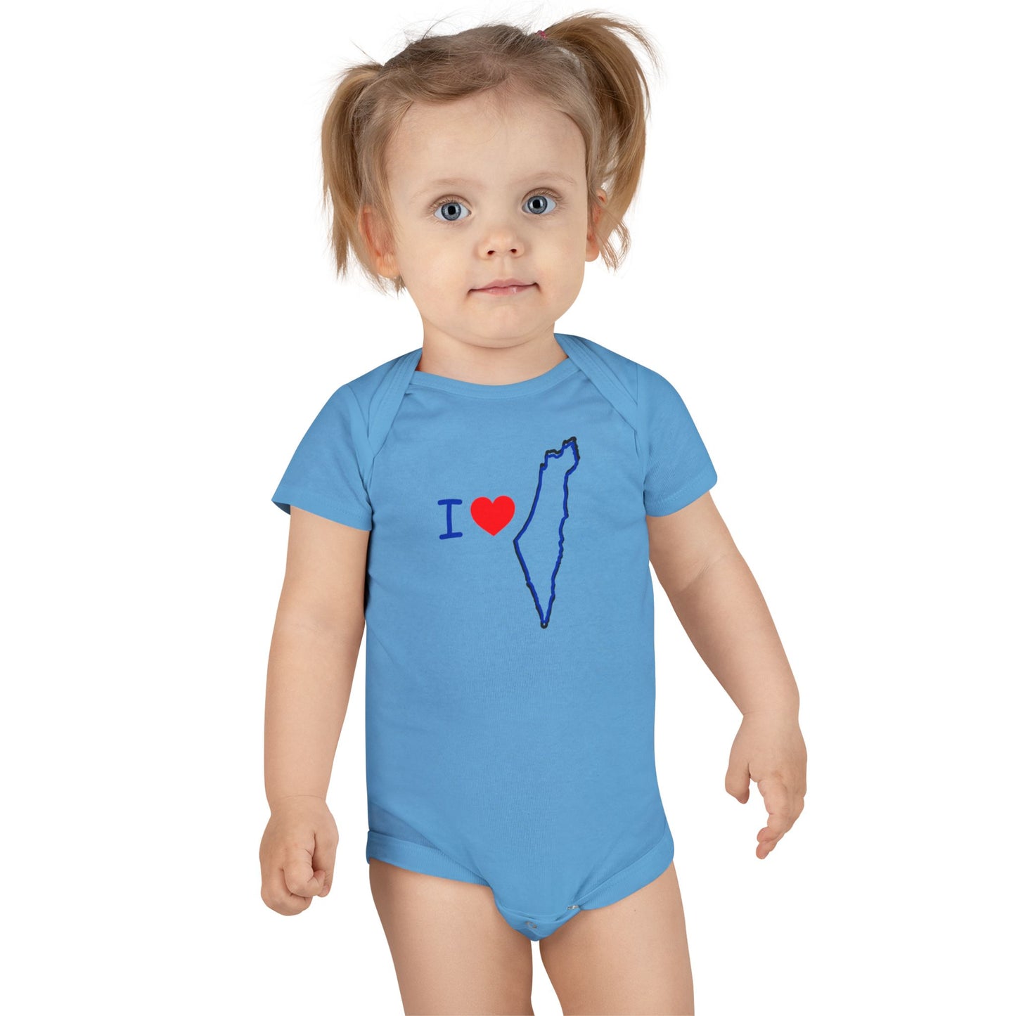 KIDS/INFANT "I Love Israel "Short Sleeve Onesie