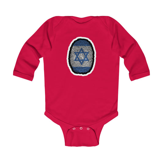 KIDS/INFANT Zionist AF "It's in my DNA/Fingerprint" Infant Long Sleeve Bodysuit