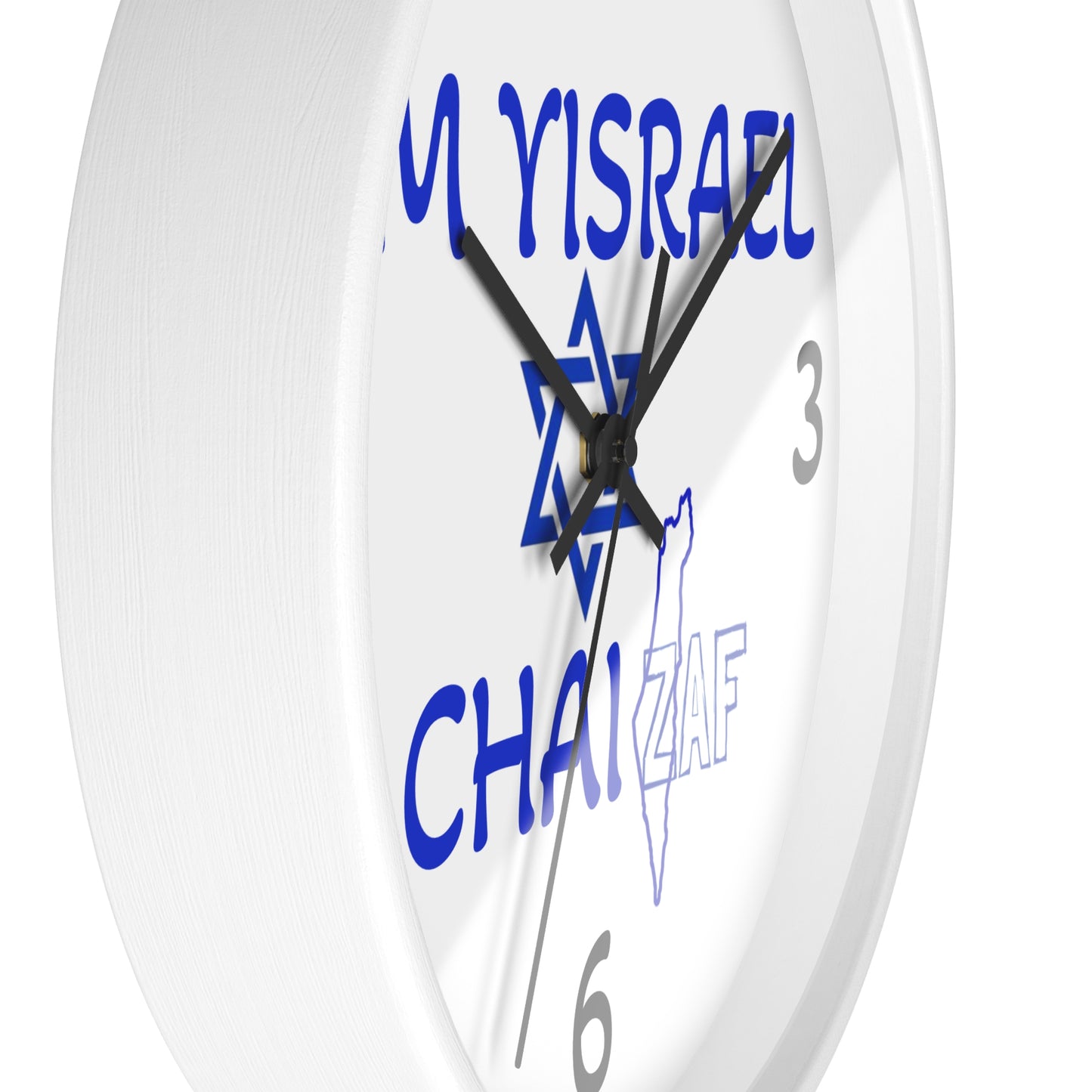 HOME DECOR Wall Clock ZAF Am Yisrael Chai