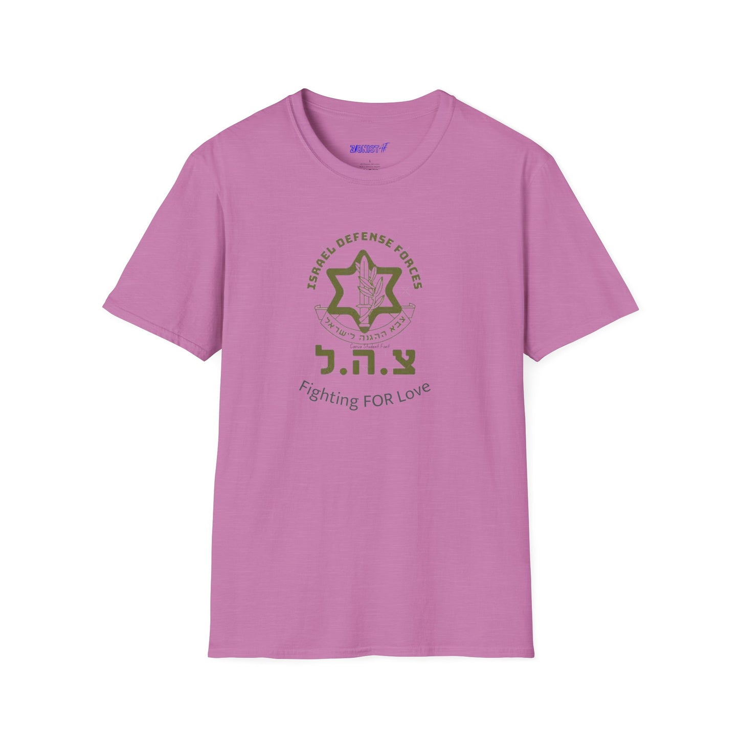 Zionist AF IDF Fighting For Love  Softstyle T-Shirt