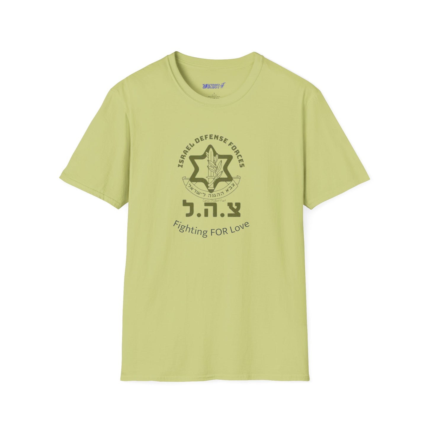 Zionist AF IDF Fighting For Love  Softstyle T-Shirt