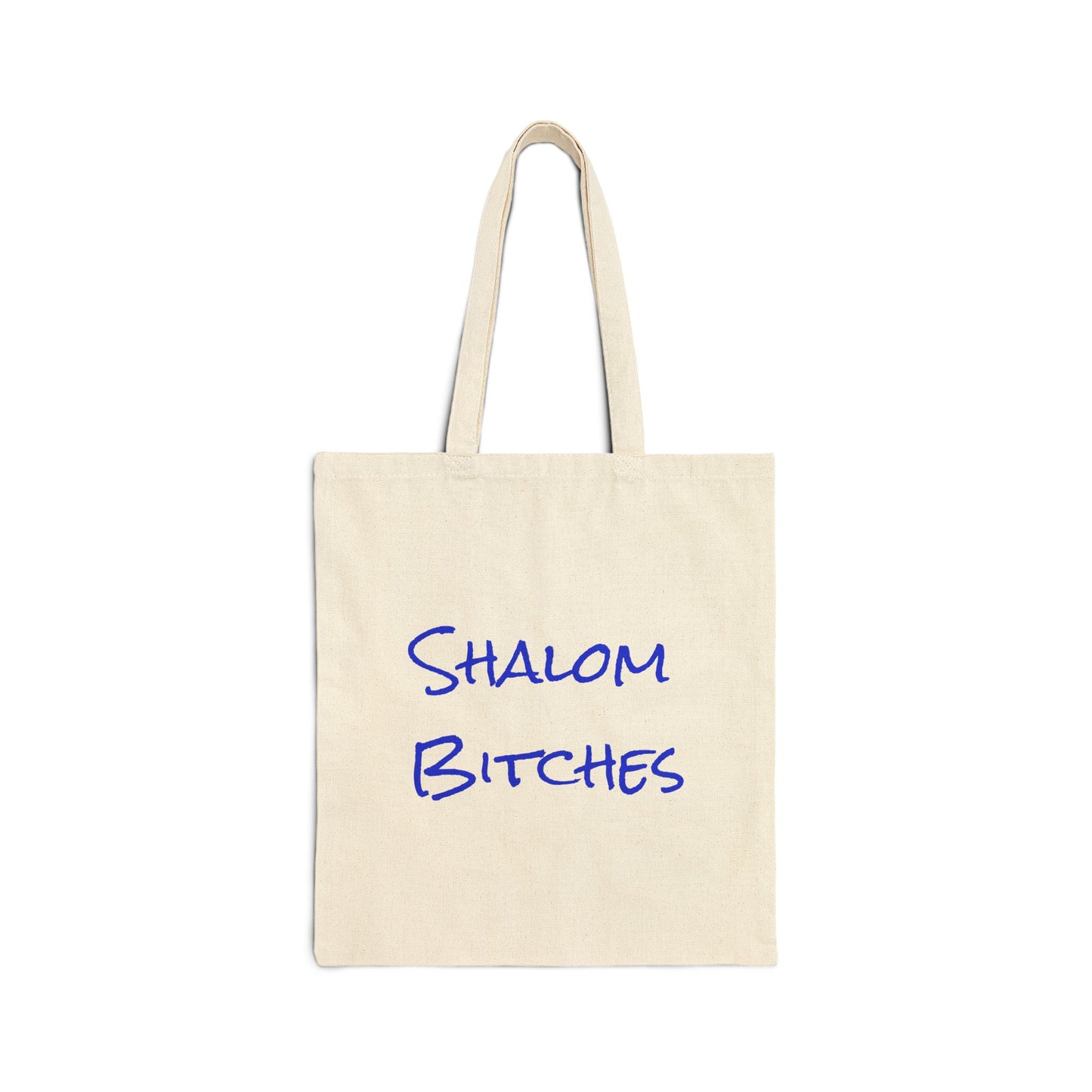 BAGS/TRAVEL Zionist AF Shalom  Bitches Cotton Canvas Tote Bag in natural and black