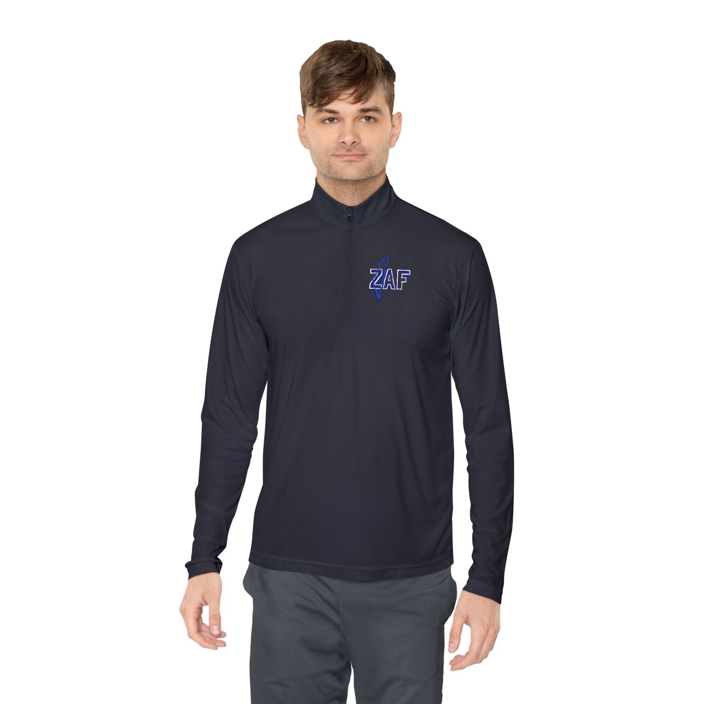 Zionist AF "From The River...Zionist AF ...ONLY way To Be" Quarter-Zip Pullover