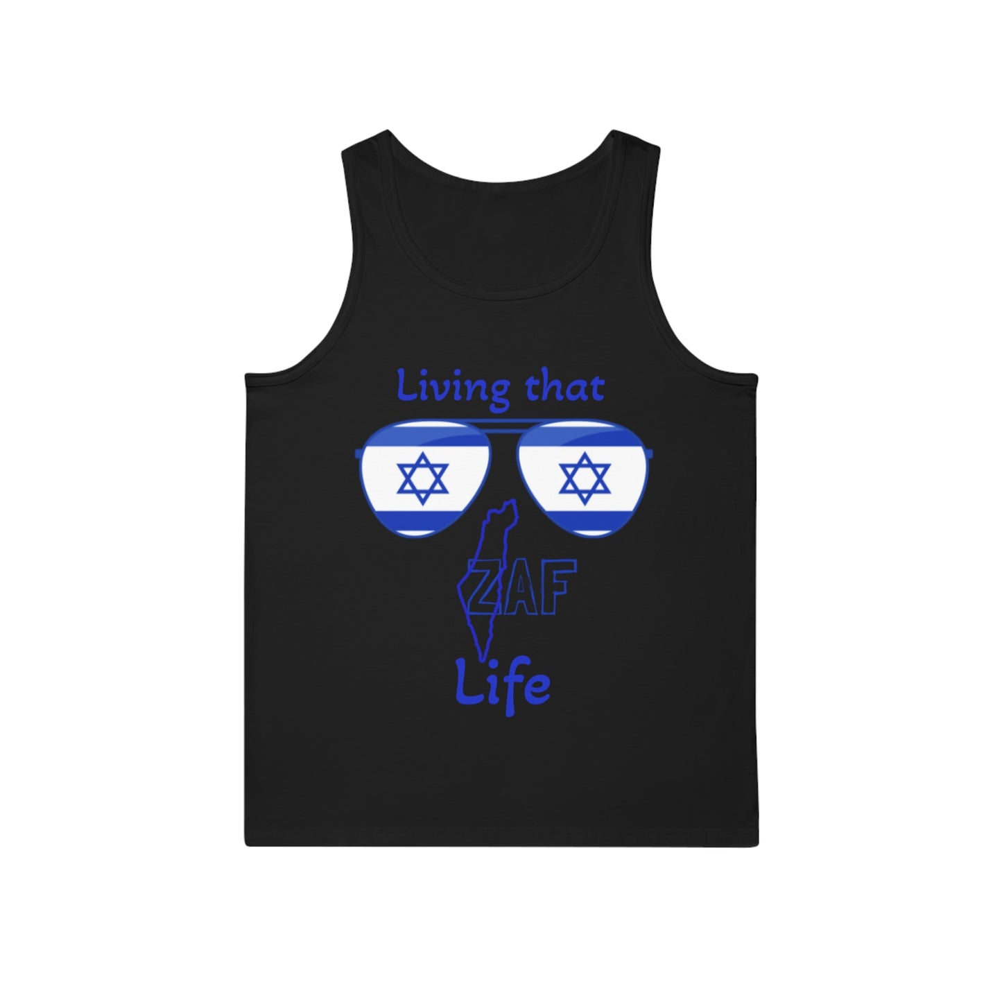 Zionist AF ZAF  Softstyle™ Tank Top one sided