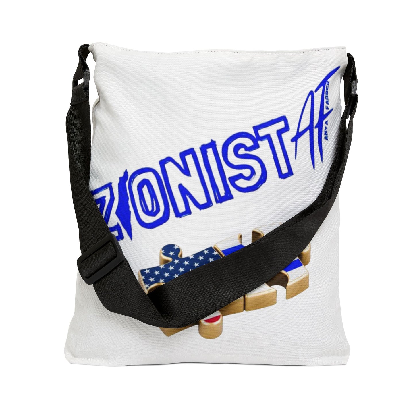 BAGS/TRAVEL Zionist AF Adjustable Tote Bag US/Israel Blue