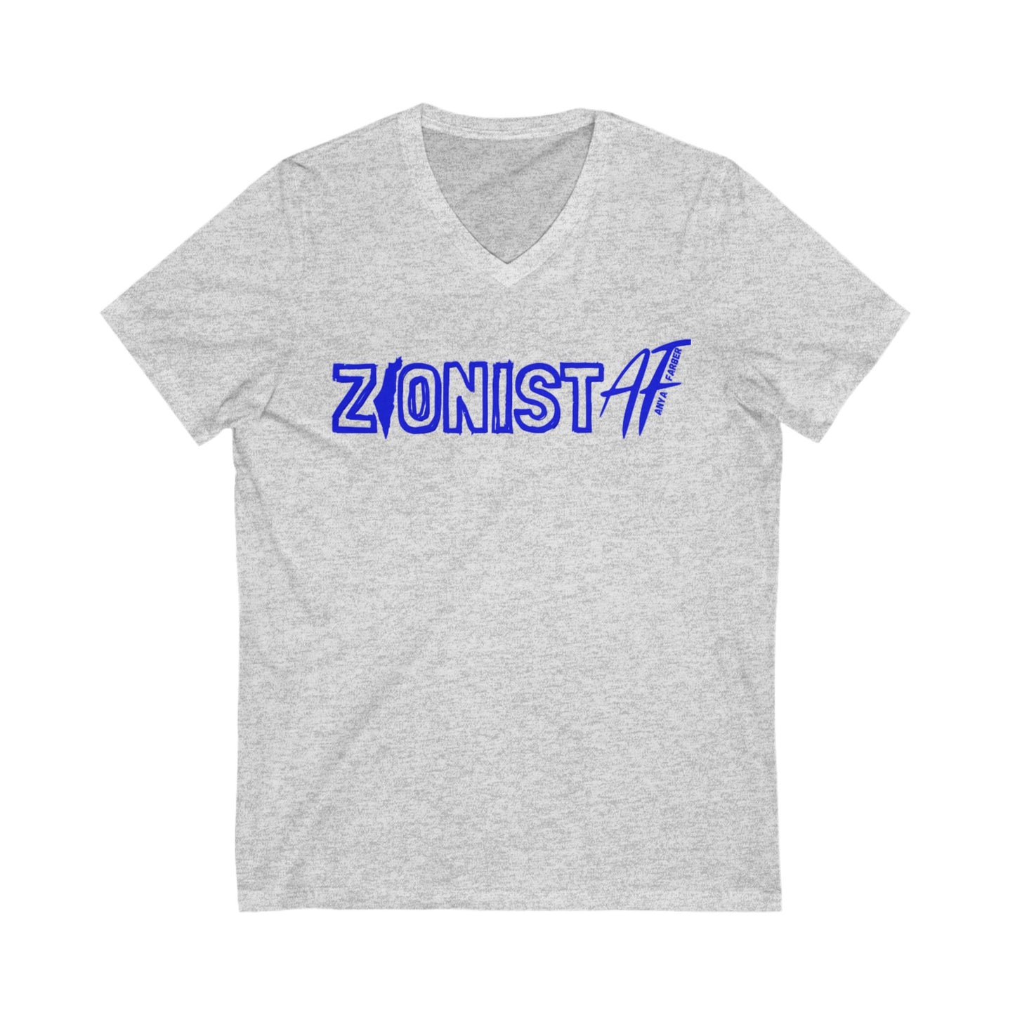 Zionist AF Jersey Short Sleeve V-Neck Tee