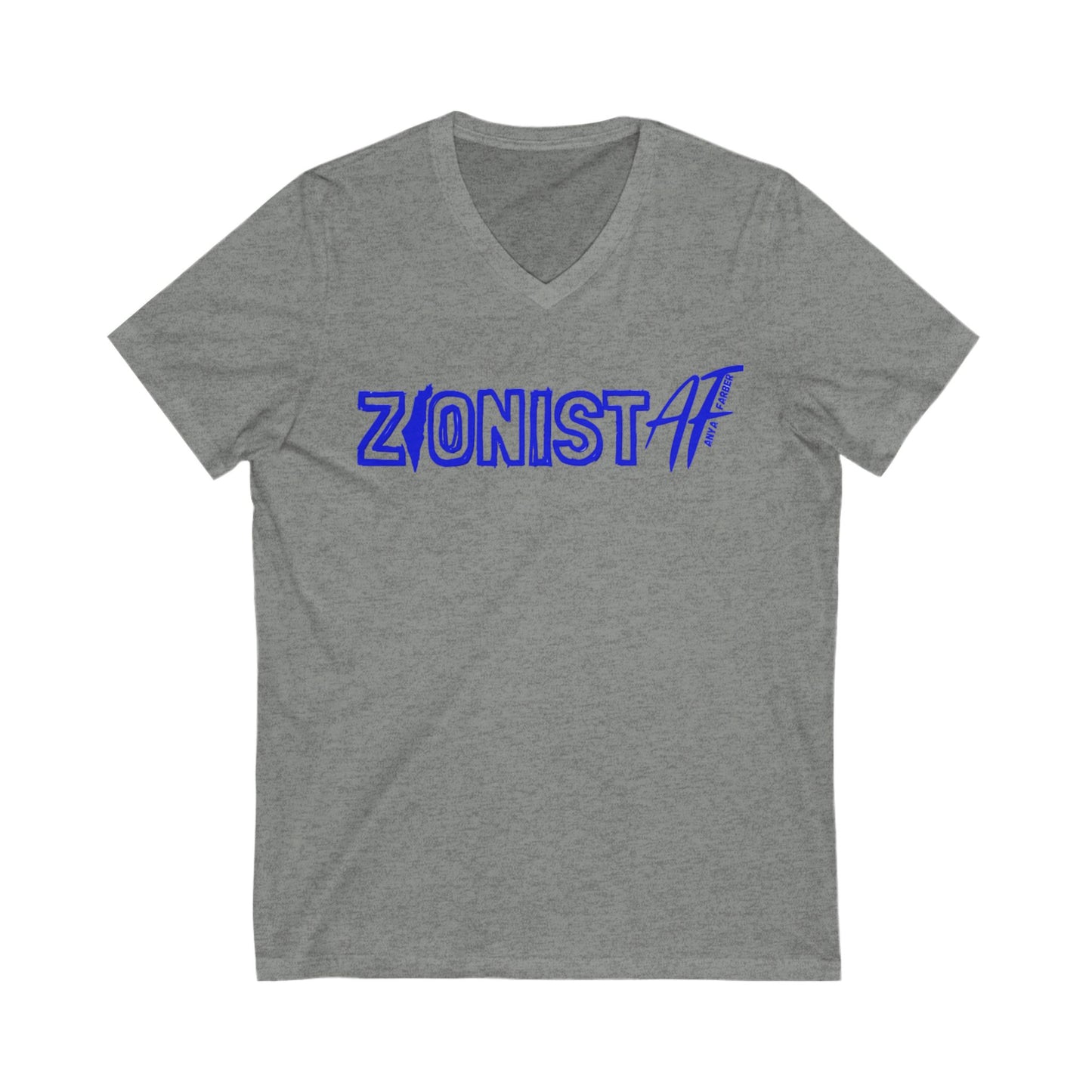 Zionist AF Jersey Short Sleeve V-Neck Tee