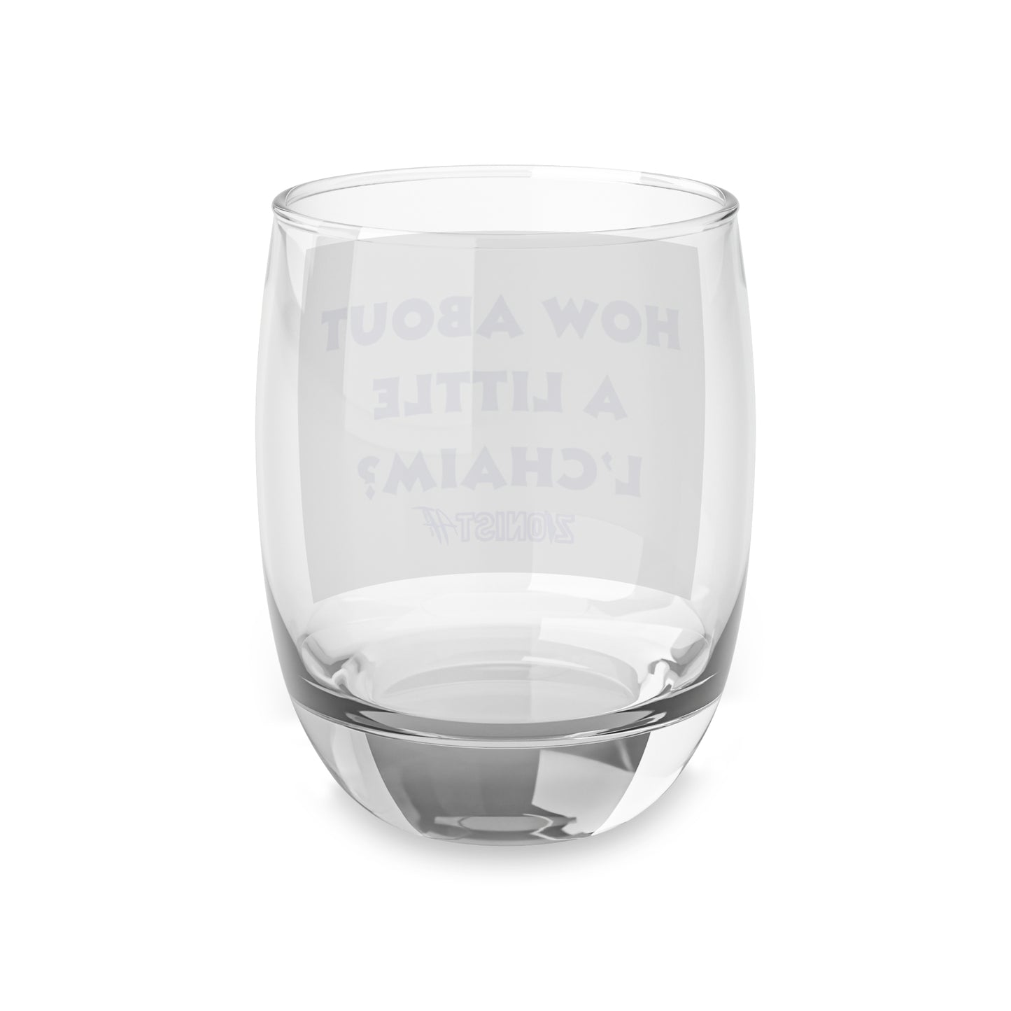 HOME DECOR Zionist AF  Whiskey Glass"How About A Little L'Chaim?'