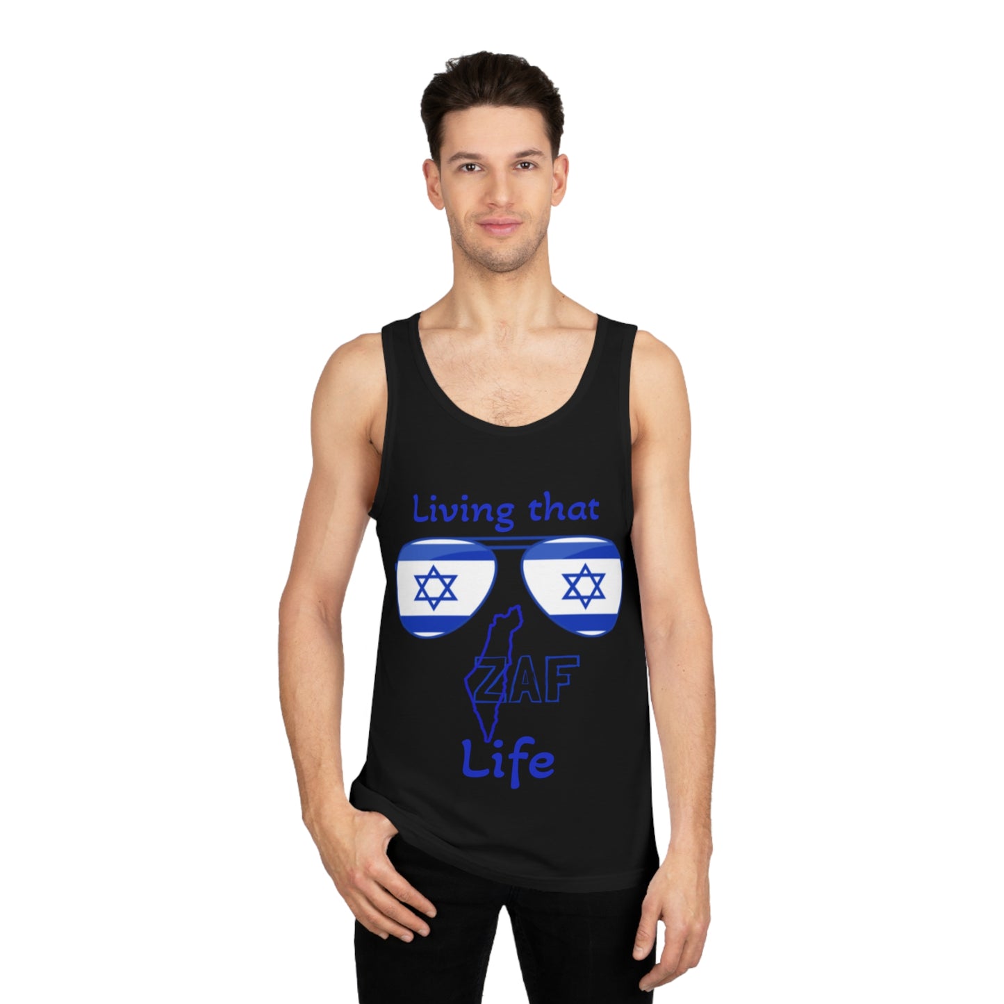 Zionist AF ZAF  Softstyle™ Tank Top one sided